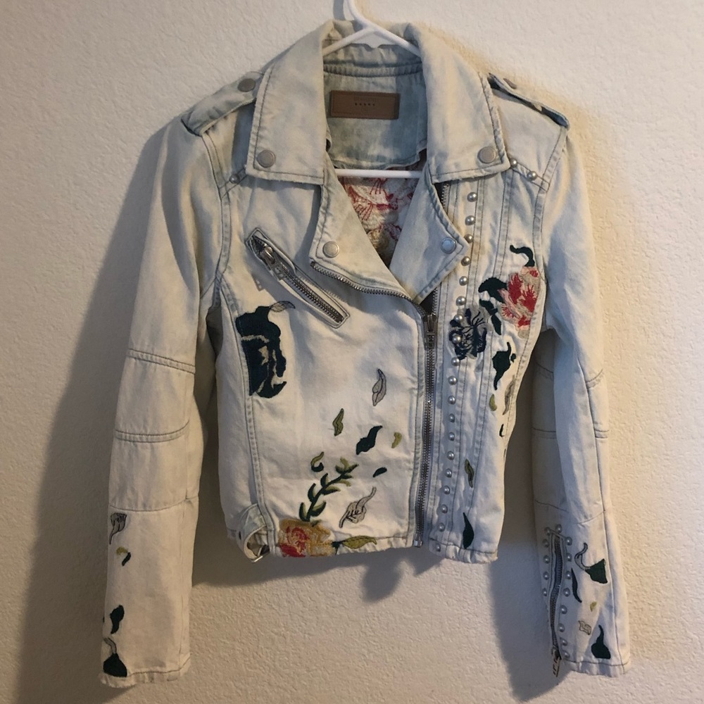 Embroidered denim jacket
